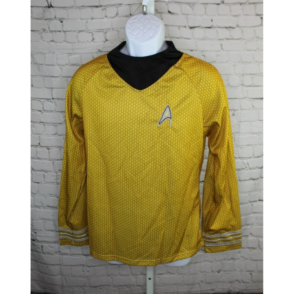 Star Trek Captain Kirk Yellow Long Sleeve Shirt Small 2015 Rubies Costume Co EUC